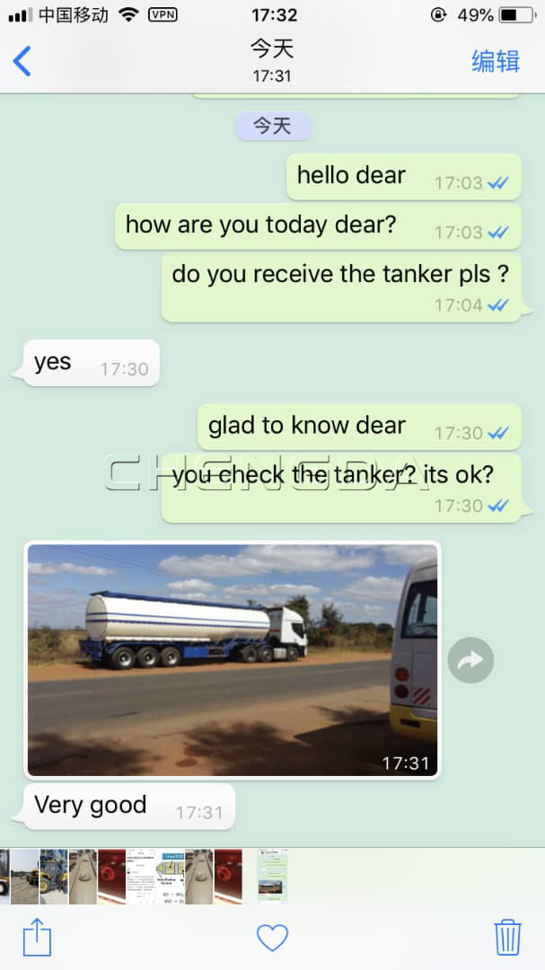 55000 Litres Fuel Tanker Semi Trailers For Africa