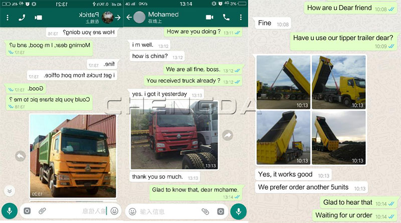 Howo Used Dump Truck Feedback