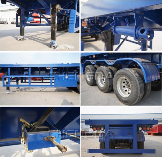 High Quality 4 Axles Flatbed Detail