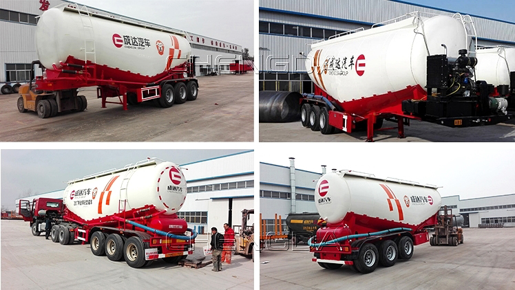 3 alxes cement truck powder semi trailer