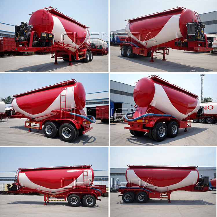 Chengda 2 Axles 30tons Cement Powder Trailer