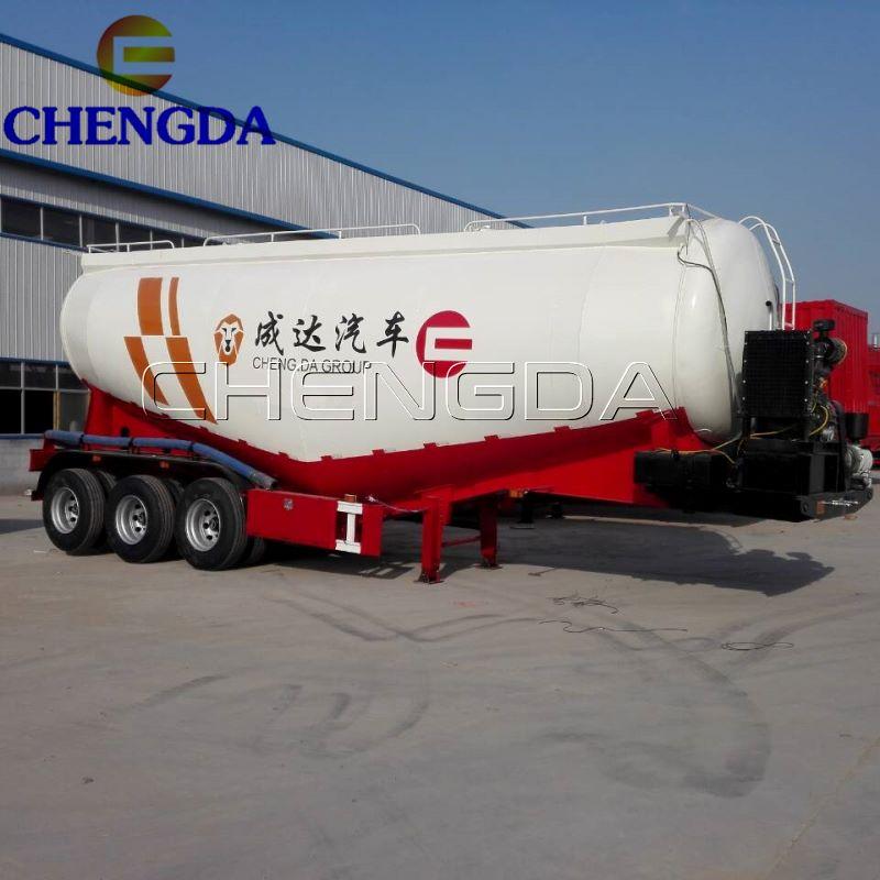 3 Alxes Cement Truck Powder Semi Trailer