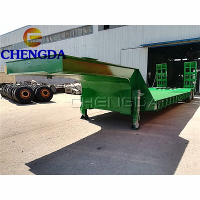 Chengda 2 Line 4 Axles Special Lowbed Semi Trailers