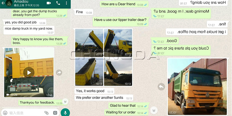 Dump Howo Trucks Customers Feedbacks