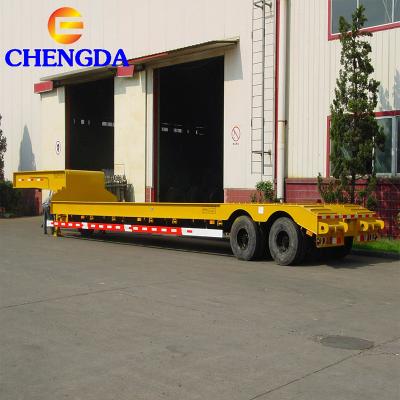 2 Axles 40 Tons Lowbed Semi Trailers
