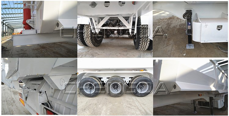 4 Axle Rear Dump Tipper Semi Trailer Detail