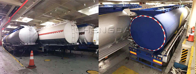 aluminum fuel tanker trailer shipment