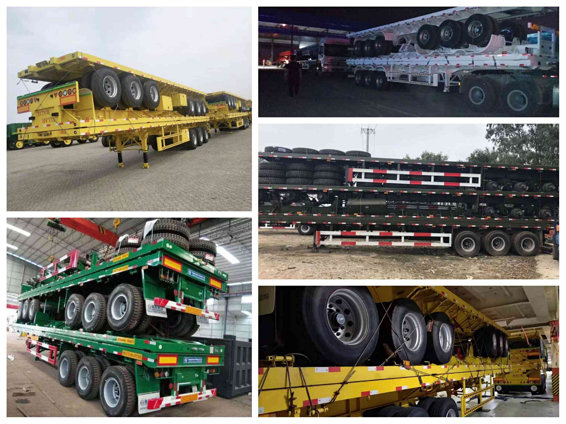 packing and delivery of 60 ton 4 axle container tailer