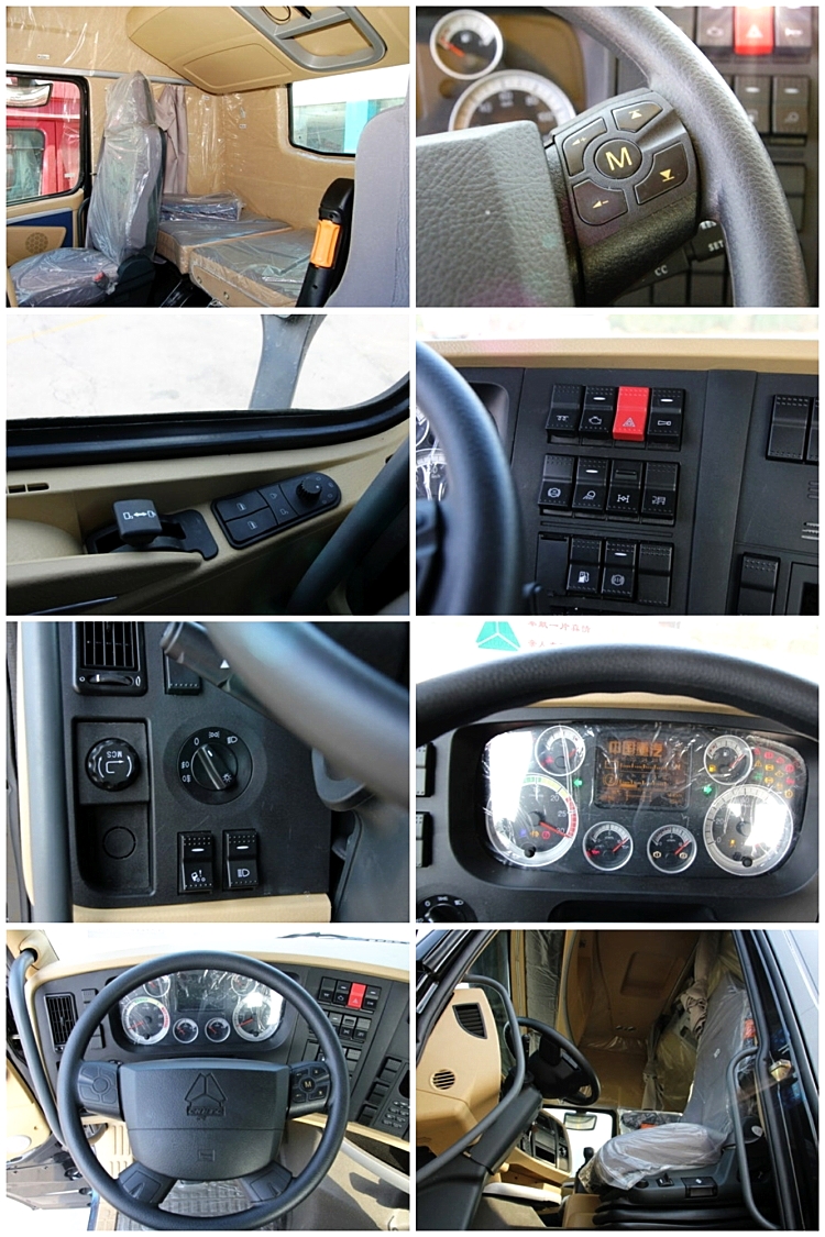 Howo 6x4 371hp Tractor Truck cab detail