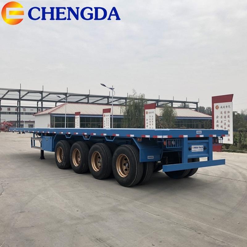 High Quality 4 Axles Flatbed Trailer