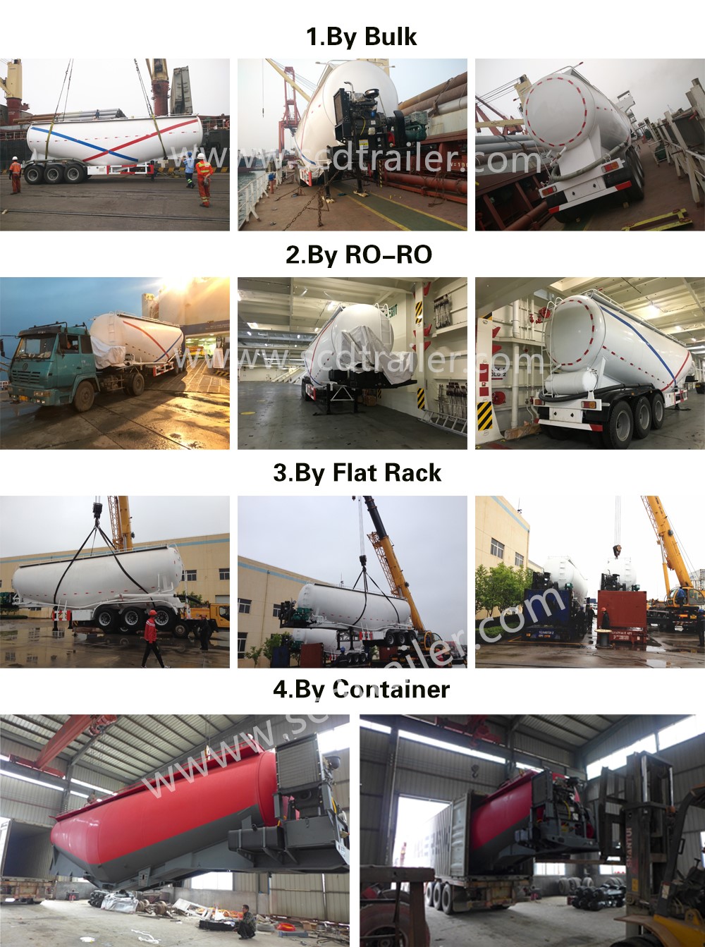 bulk cement tanker trailer shipment