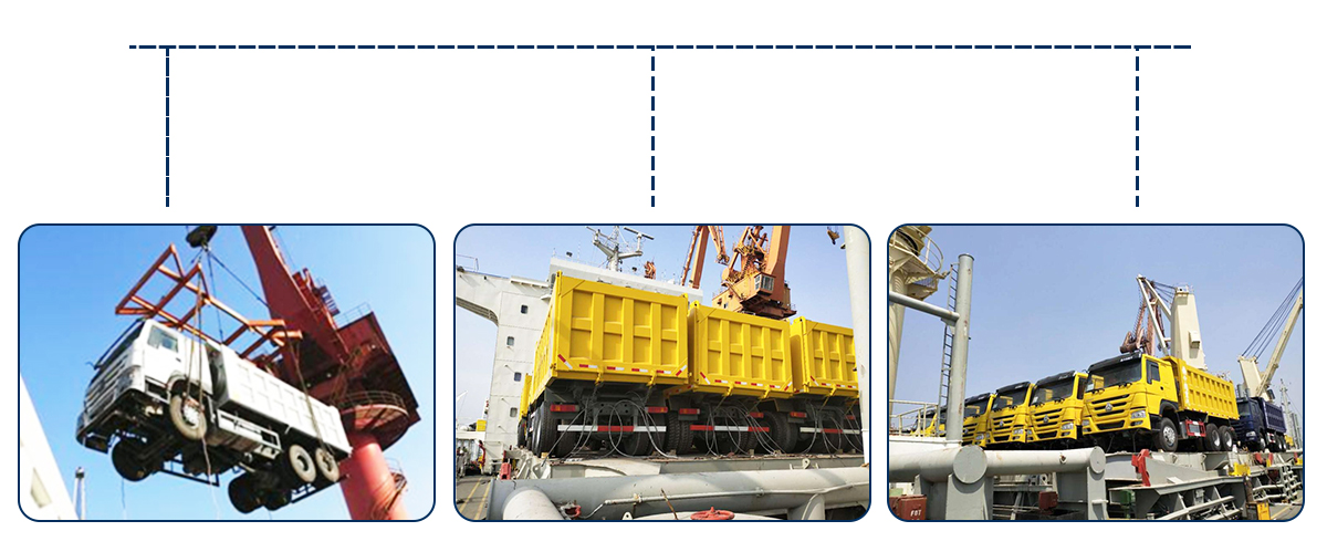 packing and shipping of dump truck