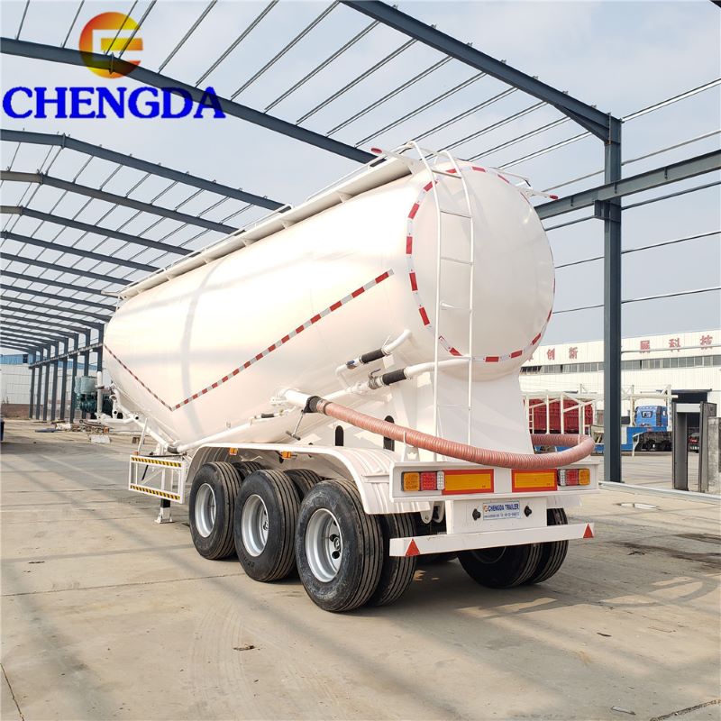 3 axle 55cbm bulk cement semi trailer