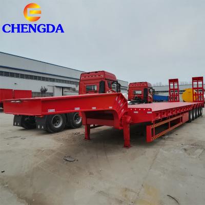 Chengda Heavy 4 Essieux 80 Tonnes Lowboy Remorques